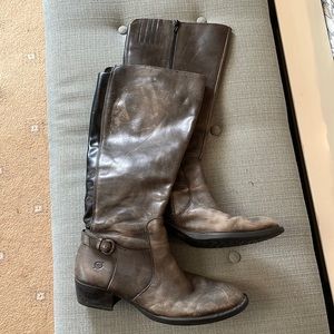 Born 10.5 Gray leather knee high boots